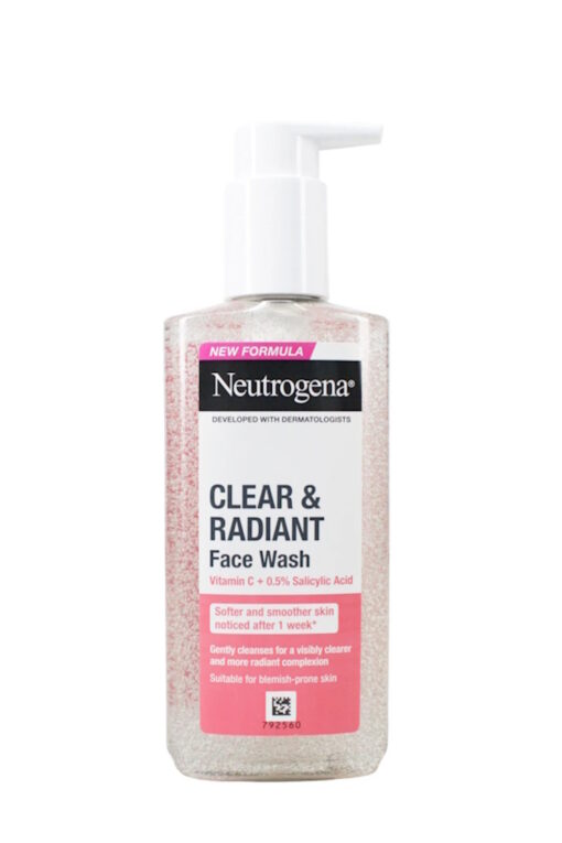 Neutrogena Clear & Radiant Face Wash 200ml - Vit C & Pink Grapefruit